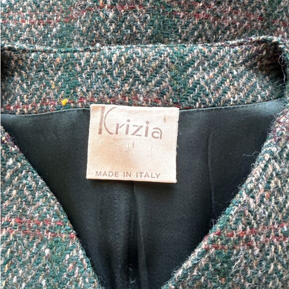 Vintage Kriza Tweed Button Down Wool Jacket Size 42./ US 10 - Picture 5 of 6